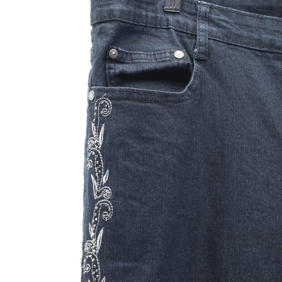 COS Deep Blue Wash Embellished Jeans Women's Size Plus18W - Picture 8 of 14